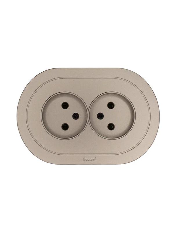 розетка 2-м сп osen без заземл. пбт круглая механизм титан lezard 744-3700-128b от BTSprom.by