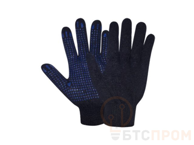 Перчатки х/б с ПВХ "Точка", 7,5класс,черные, РБ (мин. риски) (42гр) 2039 фото в каталоге от BTSprom.by  Перчатки х/б с ПВХ "Точка", 7,5класс,черные, РБ (мин. риски) (42гр) 2039 фото в каталоге от BTSprom.by