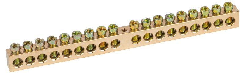 шина no-122-34 pen земля-ноль 8х12мм 18/1 латунная крепеж по центру эра б0047250 от BTSprom.by