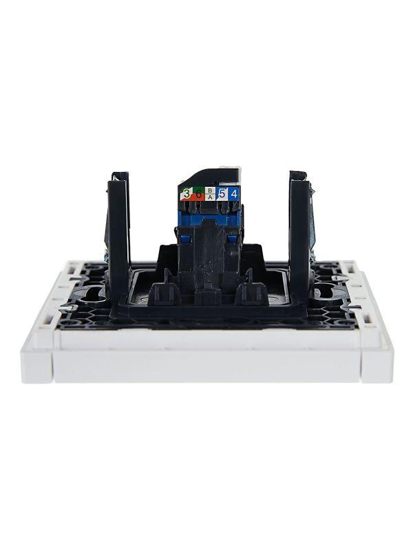  Розетка компьютерная RJ45 кат.6 FORTE&PIANO FP231 бел. IEK FP-K10-2-K01 фото в каталоге от BTSprom.by