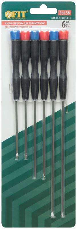  Набор отверток для точных работ удлиненные 6шт PH/SL FIT 56138 фото в каталоге от BTSprom.by