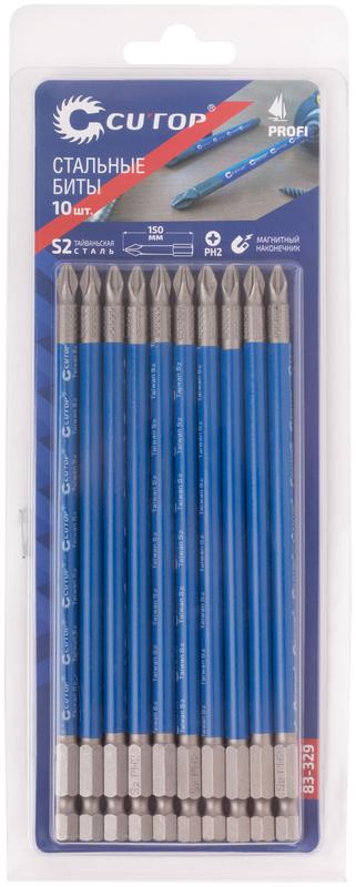  Набор стальных бит Profi PH2 150мм (уп.10шт) Cutop 83-329 фото в каталоге от BTSprom.by
