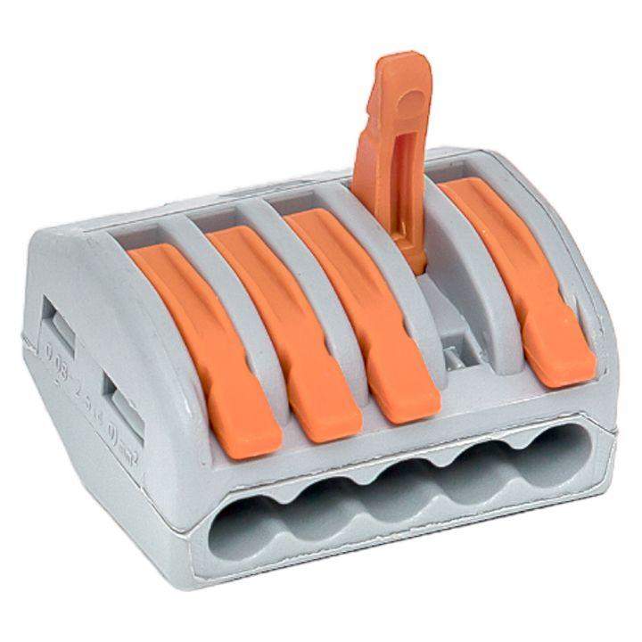  Клемма строительно-монтажная СМК 222-415 с рычагом 5 отверстий (блист.20шт) PROxima EKF plc-smk-415b-20 фото в каталоге от BTSprom.by