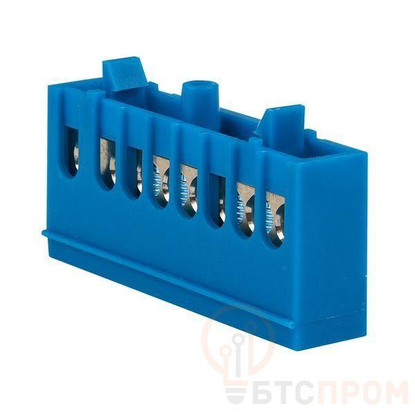 Шина нулевая N 6х9 8 отверстий синий изолированный корпус на DIN-рейку латунь PROxima EKF sn0-63-8-ib фото в каталоге от BTSprom.by  Шина нулевая N 6х9 8 отверстий синий изолированный корпус на DIN-рейку латунь PROxima EKF sn0-63-8-ib фото в каталоге от BTSprom.by