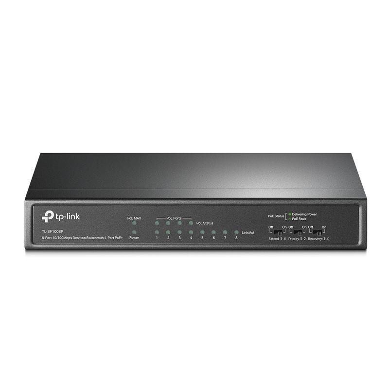 коммутатор tl-sf1008p 8-портовый 10/100мбит/с с 4 портами poe+ настол. tp-link 1200082 от BTSprom.by