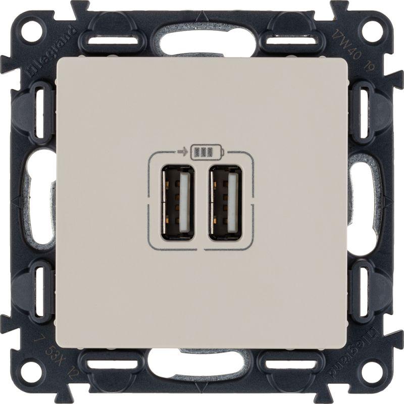 розетка usb 2-м valena life 240в/5в 1500ма с лицев. панелью механизм сл. кость leg 753512 от BTSprom.by
