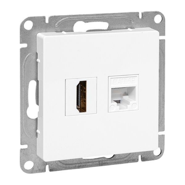 розетка сп эпика hdmi + rj45 кат.5 механизм бел. ekf up1-sow-hdmi+rj45 от BTSprom.by