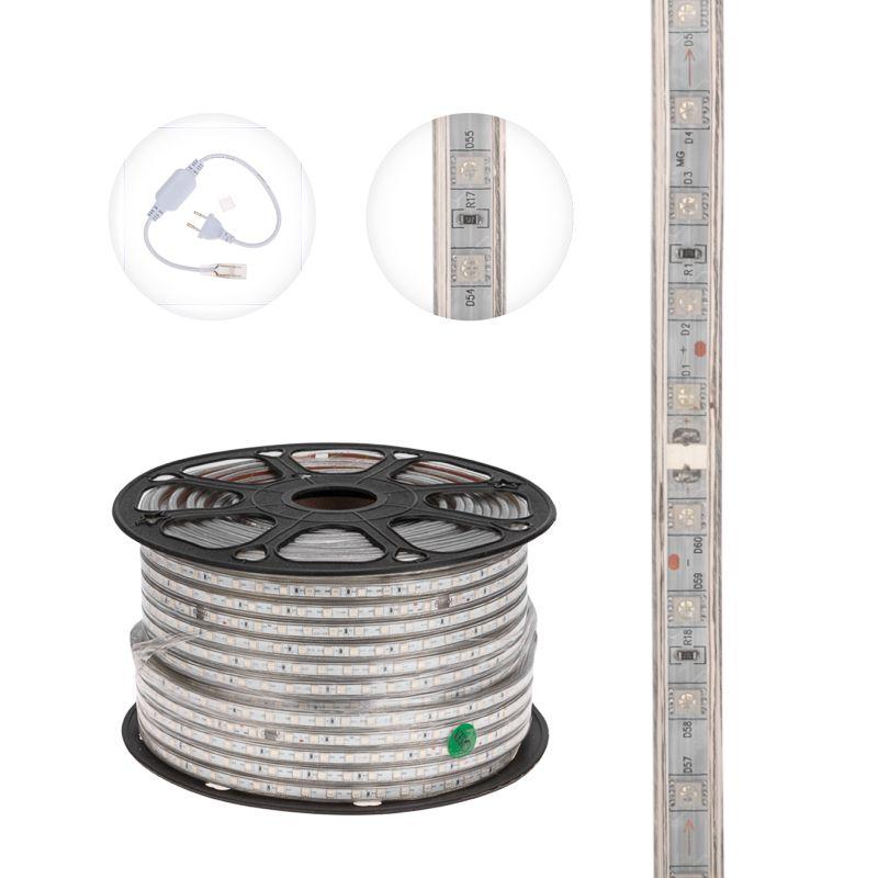  Лента светодиодная SMD5050 13х8мм 60LED/м 14.4Вт/м 220В IP67 зел. (уп.100м) Neon-Night 142-104 фото в каталоге от BTSprom.by