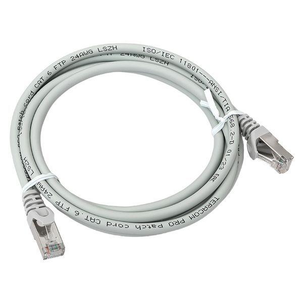 патч-корд кат.6 экранированный ftp оболочка lszh сер. (2.0м) teracom pro ekf trp-6ftp-lsh-2m-gy от BTSprom.by