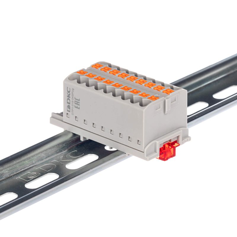  Блок распределительный зажим push-in 18 точек подключения 2.5кв.мм сер. DKC DTP1-018-04SPUG фото в каталоге от BTSprom.by