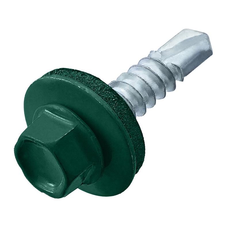 саморез кровельный 4.8х35 ral 6005 зел. мох (коробка) (уп.60шт) стройметиз 2130034 от BTSprom.by