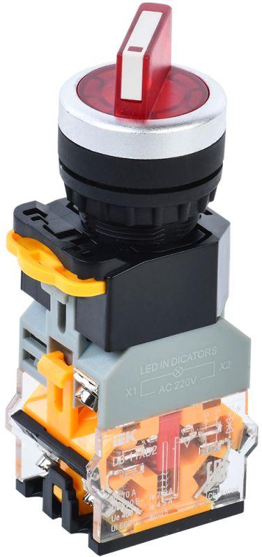 переключатель d8-11xd2 на 2 полож. 1но+1нз с подсвет. красн. karat iek bsw30-11xd2-3-14-2-k04 от BTSprom.by