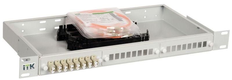 кросс укомплектованный 1u lc (duplex) 6 портов (om2) itk fobx24-1u-6lcud50 от BTSprom.by