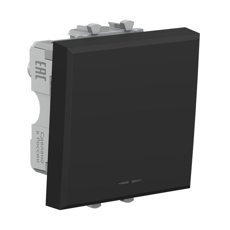  Выключатель модульный 1-кл. 2мод. Avanti "Черный матовый" DKC 4412102 фото в каталоге от BTSprom.by