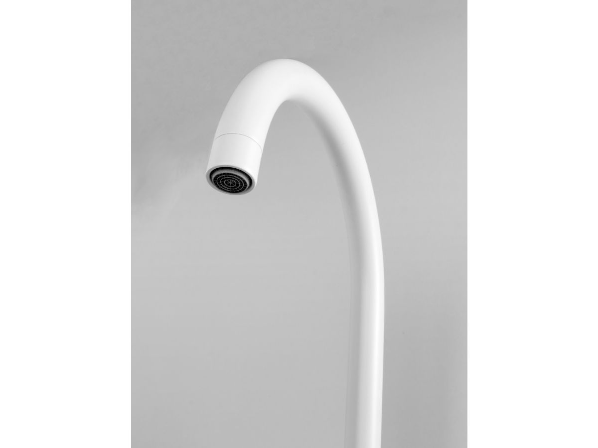  Смеситель для кухни (Lt) D35, серия Rose белый + черный, a-five (J-излив: длина 208 мм, высота 285 мм, поворотный) A5-0924 фото в каталоге от BTSprom.by