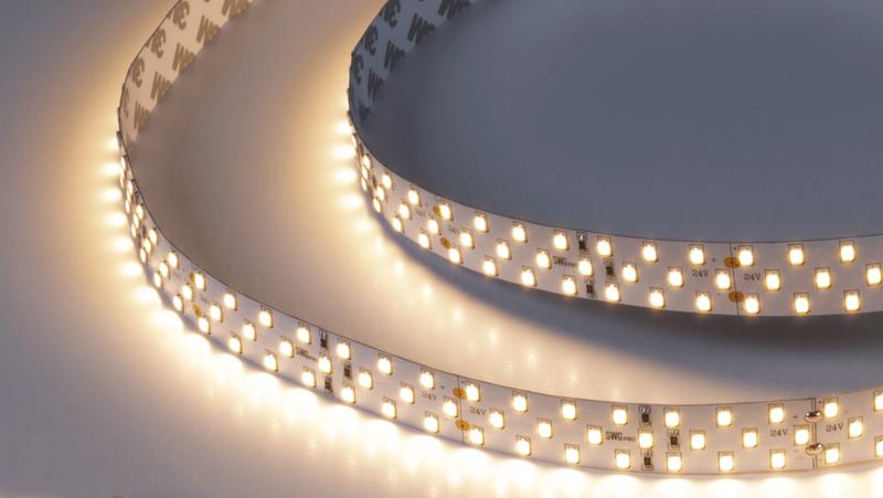 лента светодиодная про 2835 252 led/м 24 вт/м 24в ip20 тепл. бел. (уп.5м) swg pro 00-00005600 от BTSprom.by