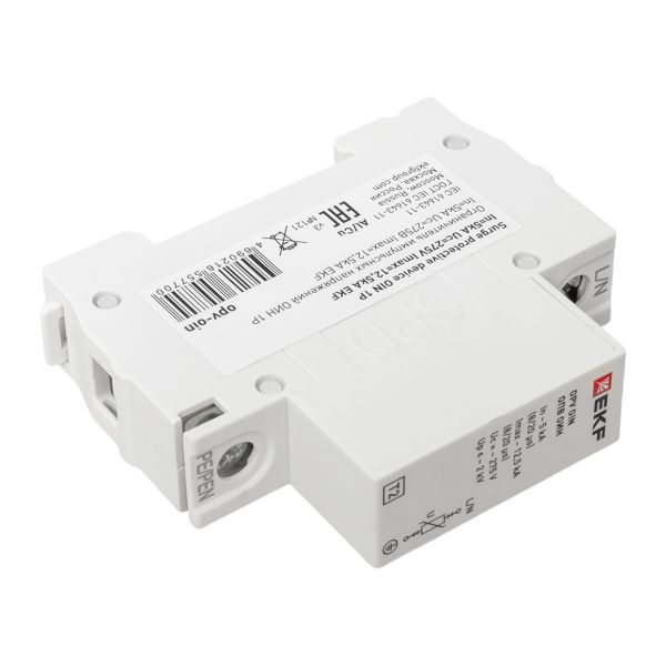  Ограничитель импульсных напряжений ОИН 1Р In=5kA Un=275B Imax=12.5kA EKF opv-oin фото в каталоге от BTSprom.by