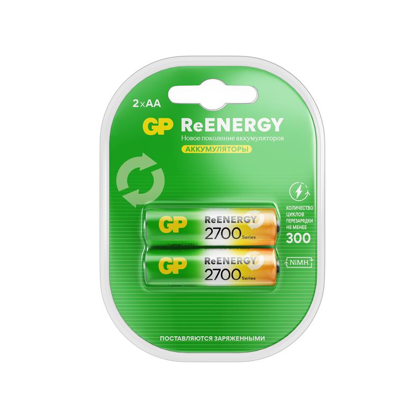 аккумулятор aa/hr6 reenergy 1.2в 2650ма.ч 270aahcrgy-2crcb2 20/200 (блист.2шт) gp 20278 от BTSprom.by