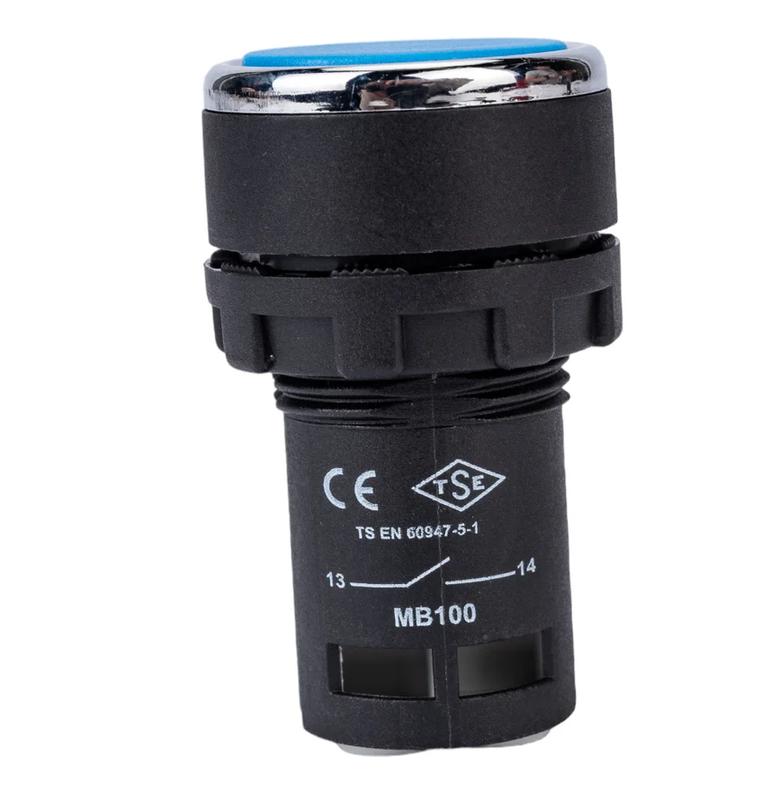  Кнопка нажимная моноблочная 22мм IP 40 1НО EMAS MB100DM фото в каталоге от BTSprom.by