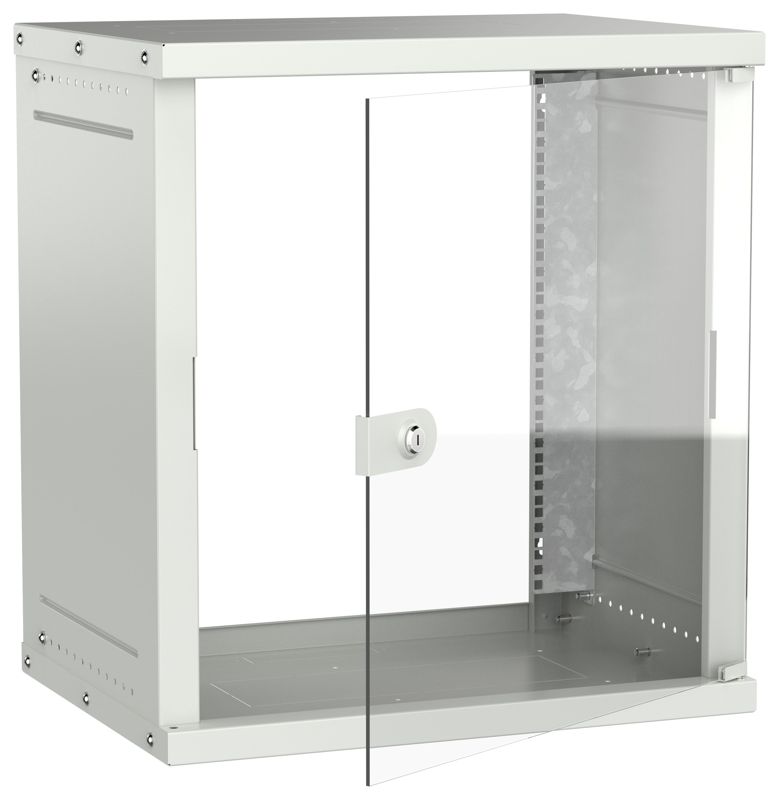 шкаф настенный 12u 600х450мм дверь стеклян. сер. generica lwe3-12u64-gf-g от BTSprom.by