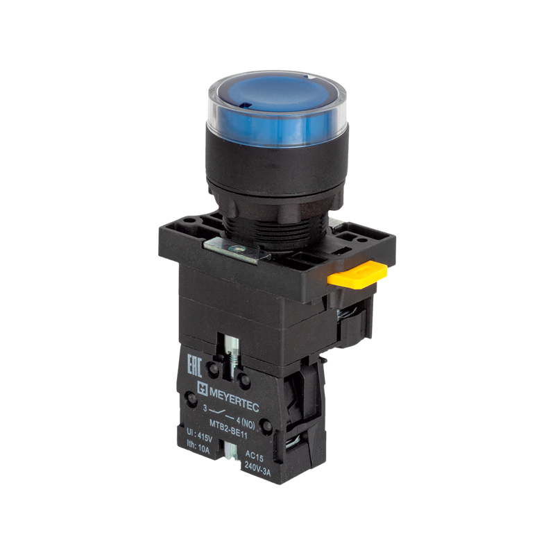 кнопка mtb2-ew36613 1но 220в ac/dc ip54 с подсветкой пластик син. овен 139433 от BTSprom.by