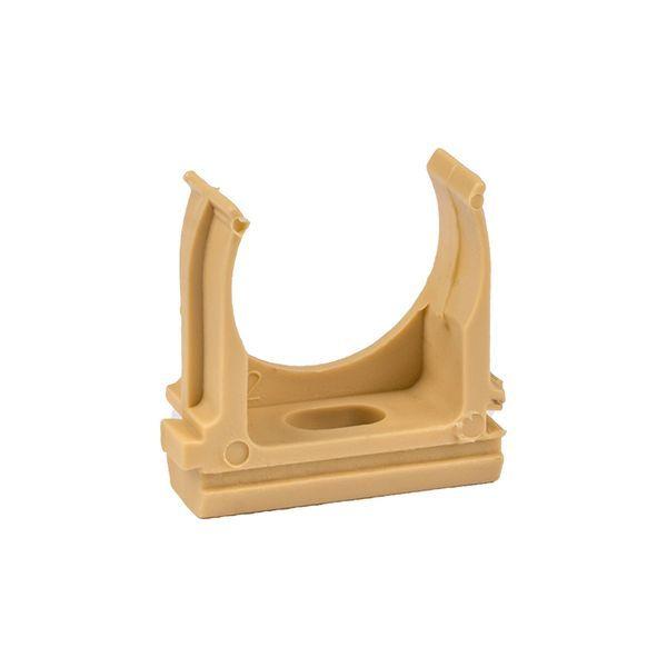 держатель для труб (клипса) d25мм свет. дерево (уп.10шт) plast ekf derj-z-25w от BTSprom.by