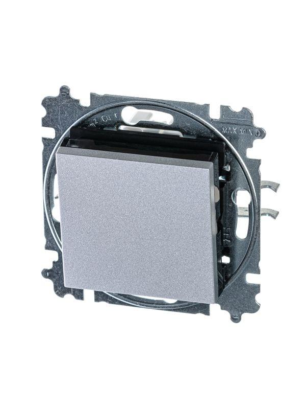 выключатель кнопочный 1-кл. сп levit ip20 серебр./дым. черн. abb 2chh599145a6070 от BTSprom.by