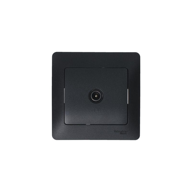  Розетка телевизионная оконечная TV Glossa 1дБ механизм антрацит SE GSL000791 фото в каталоге от BTSprom.by