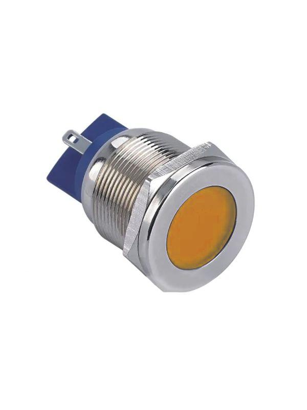 лампа индикаторная gq22t-d/l/o/24v/s светодиодная матрица d22мм 24в ac/dc ip67 метал. оранж. электротехник et020085 от BTSprom.by