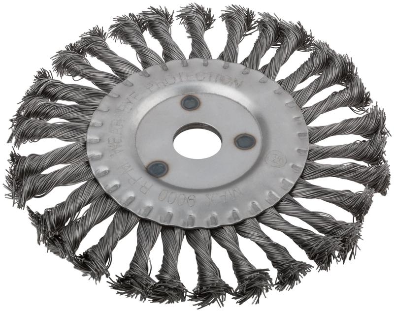  Корщетка дисковая прямая d посадочный 22.2мм стальная витая проволока 180мм КУРС 39032 фото в каталоге от BTSprom.by