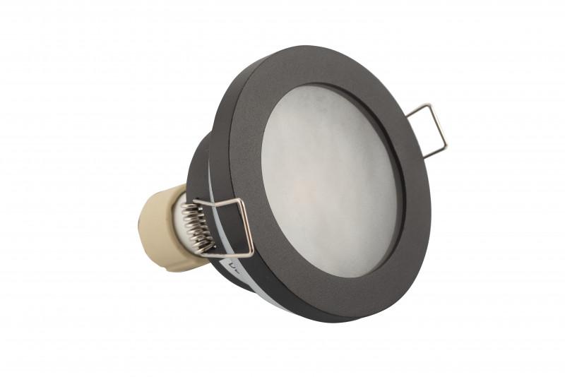  Светильник 50Вт GU10 IP44 встраив. влагозащ. алюм. черн. DENKIRS 427067 фото в каталоге от BTSprom.by