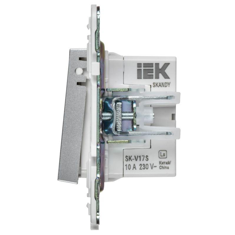  Кнопка звонка SKANDY 10А SK-V17S для отелей с индикацией серебр. IEK SK-V14-2-10-K23 фото в каталоге от BTSprom.by