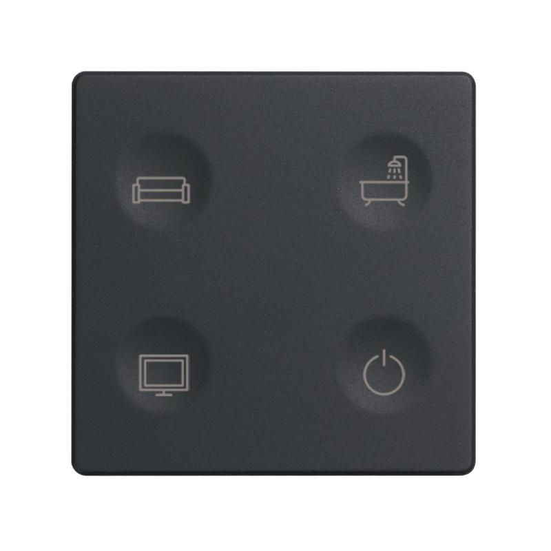 выключатель сенсорный 4-кл. сп simon 82 sense ip20 с тематич. маркир. т1 графит simon 8000643-038 от BTSprom.by