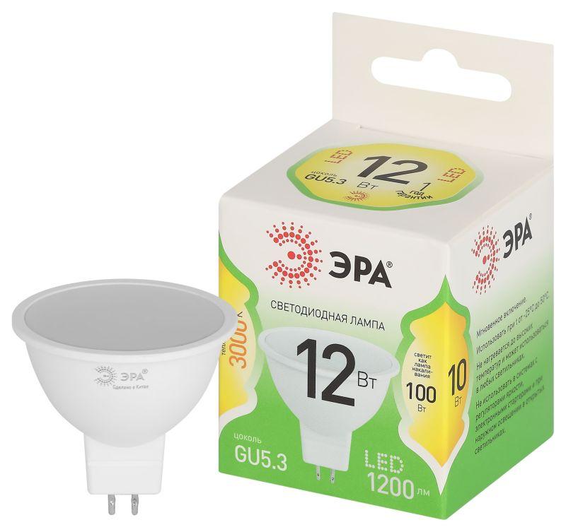 лампа светодиодная green line mr16-12w-830-gu5.3 gl 12вт софит 3000к свет тепл. gu5.3 эра б0066978 от BTSprom.by