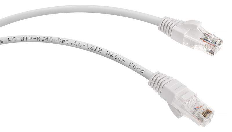  Патч-корд кат.5E U/UTP неэкранир. 2хRJ45/8p8c PC-UTP-RJ45-Cat.5e-0.3m-WH-LSZH LSZH 0.3м бел. Cabeus 9487c фото в каталоге от BTSprom.by