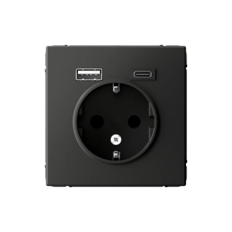 розетка artgallery 16а с 2-мя заряд. устройствами usb a+c 5в/2.4а/3а 2х5в/1.5а механизм базальт se gal001432 от BTSprom.by