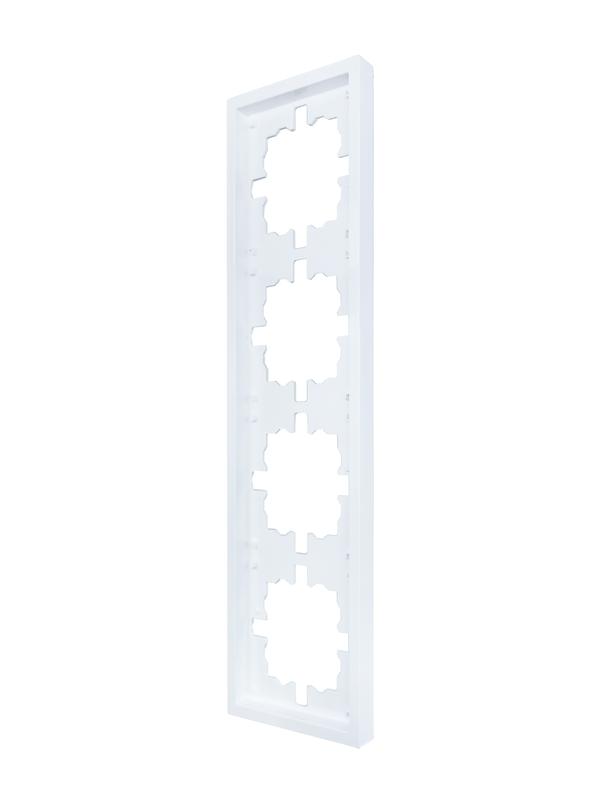  Рамка 4-мест. горизонт. ZIMA бел. LEZARD 704-0200-149 фото в каталоге от BTSprom.by