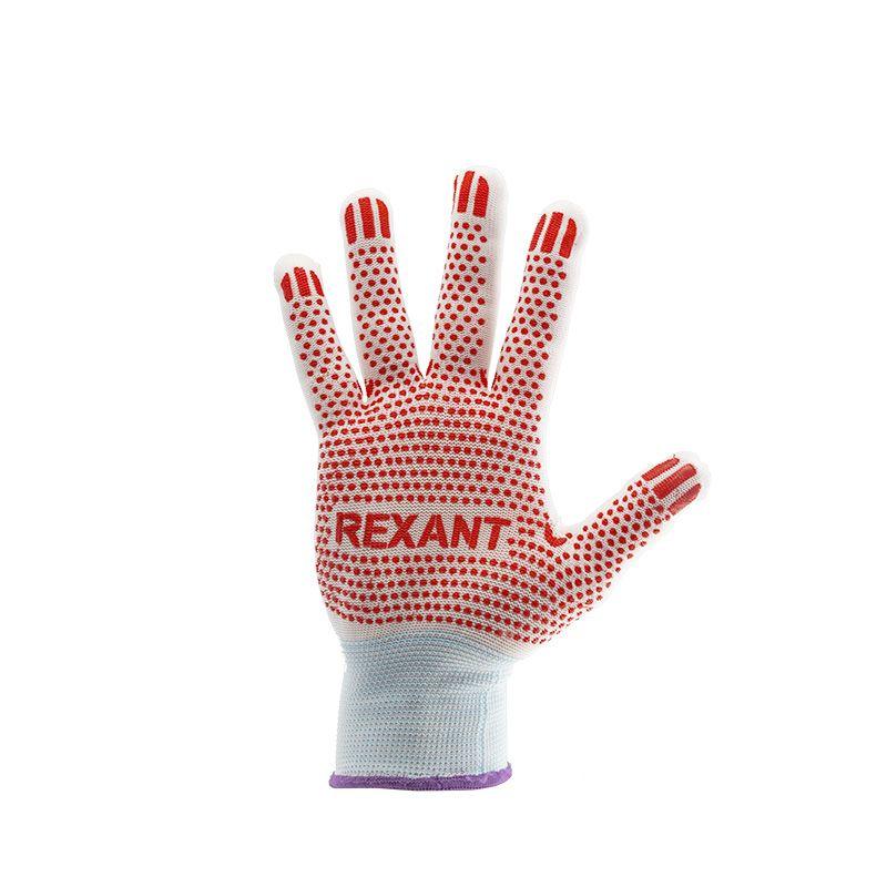 перчатки х/б нейлоновые (точка пвх) бел. rexant 09-0202-2 от BTSprom.by