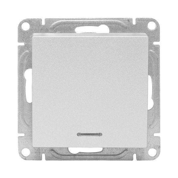  Выключатель 1-кл. СП Эпика с подсветкой механизм алюм. EKF UP1-SWA-14 фото в каталоге от BTSprom.by