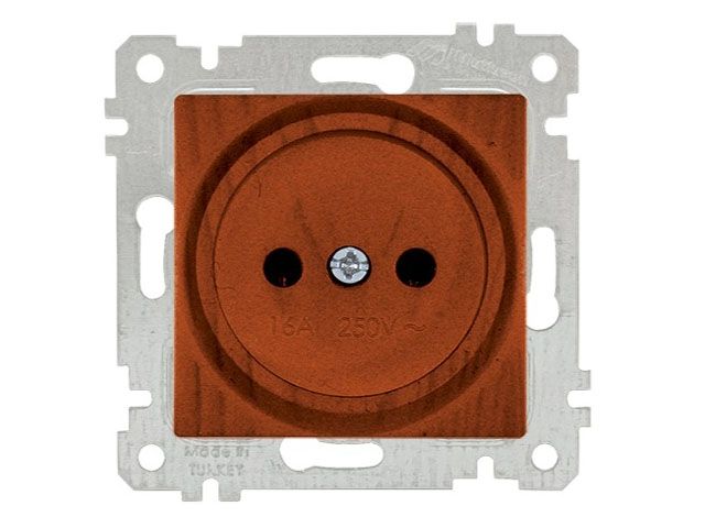 розетка 1-ая (скрытая, без рамки, б/з) вишня, rita, mutlusan (16 a, 250 v, ip 20) 2200 601 0256 от BTSprom.by