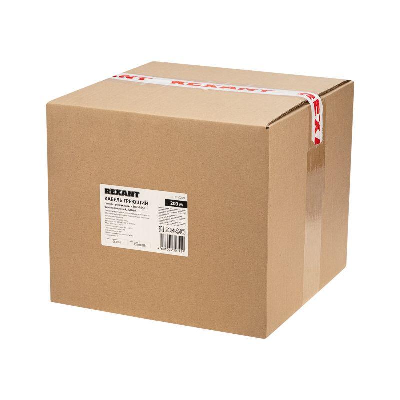  Кабель греющий (нагрев.) саморег. SRL30-2CR экранированный 30Вт/м 0.88кв.мм/55м 200м Rexant 51-0279 фото в каталоге от BTSprom.by