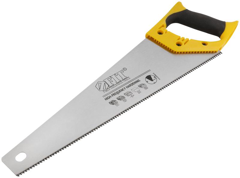  Ножовка по дереву мелкий каленый зуб 13 ТPI 3D заточка пласт.прорезиненная ручка профи 400мм FIT 40474 фото в каталоге от BTSprom.by