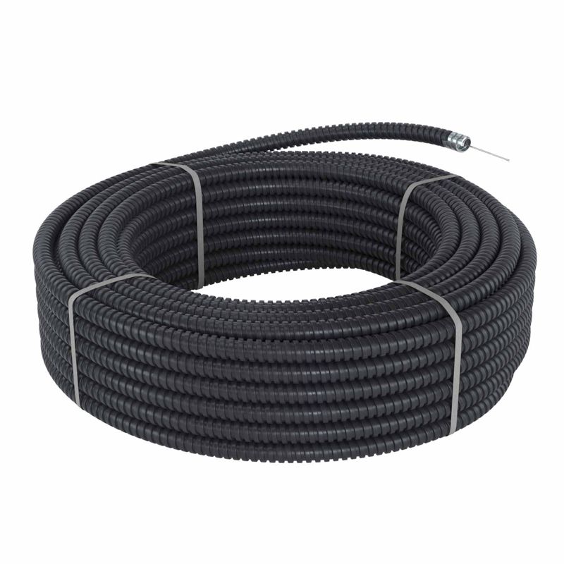  Металлорукав DN 15мм в герметичной ПВХ изоляции Dвн 15.5мм Dнар 19.5 с протяжкой 100м черн. DKC 6071R-015N100P фото в каталоге от BTSprom.by