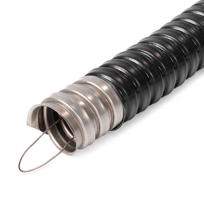 металлорукав из нерж. стали мрпинг (inox) 22 с протяжкой (уп.50м) fortisflex 83661 от BTSprom.by