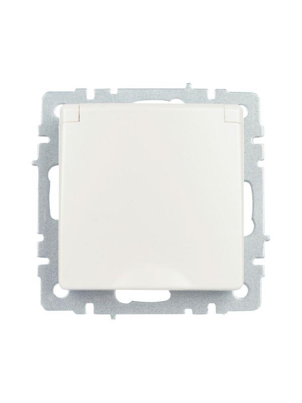  Розетка BRITE РСбш10-3-БрЖ 16А IP20 с заземл. защ. шторки с крышкой механизм жемчуж. IEK BR-R16-16-K36 фото в каталоге от BTSprom.by