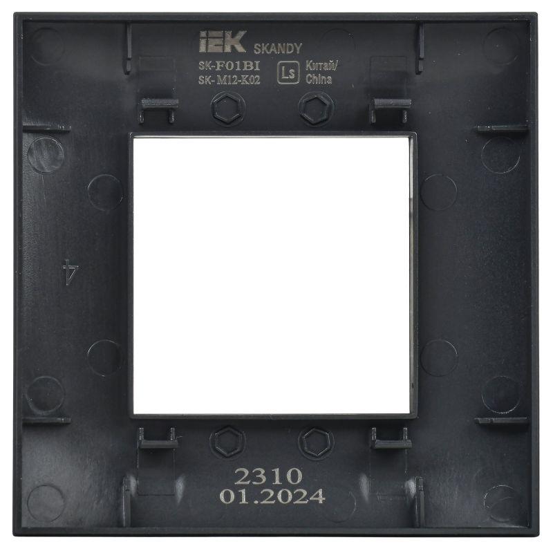  Рамка 1-м SKANDY SK-F01Bl черн. IEK SK-M12-K02 фото в каталоге от BTSprom.by