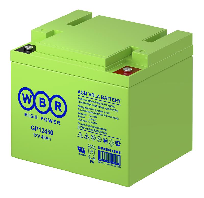 аккумулятор 12в 45а.ч wbr gp12450 wbr от BTSprom.by