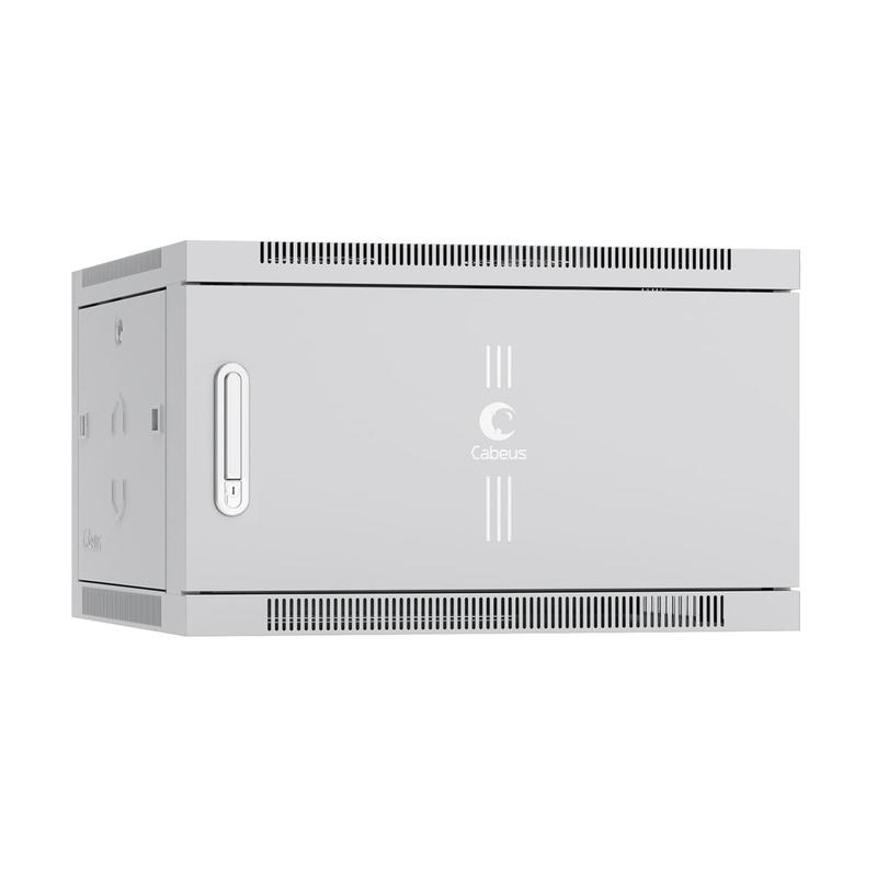 шкаф телекоммуникационный настенный sh-05f-6u60/35m 19дюйм 6u 600х350х368мм дверь метал. сер. (ral 7035) cabeus 7121c от BTSprom.by