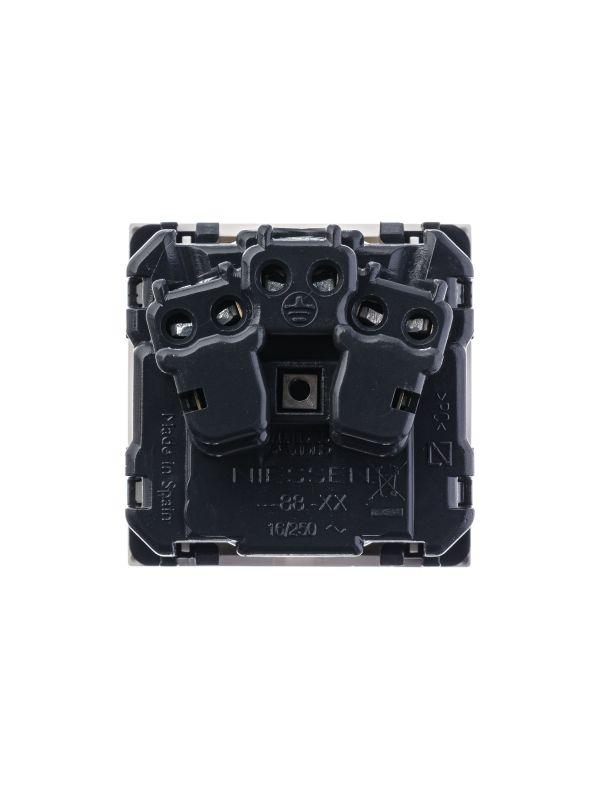  Розетка 1-м СП 2мод. Zenit 16А IP21 250В с заземл. Schuko защ. шторки механизм альп. бел. ABB 2CLA228800N1101 фото в каталоге от BTSprom.by