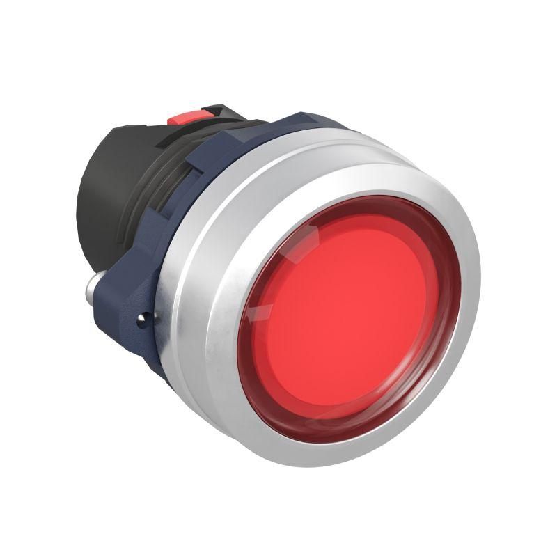 головка кнопки плоская с фиксацией алюм. кольцо прозр. красн. dkc m22p-fllra от BTSprom.by